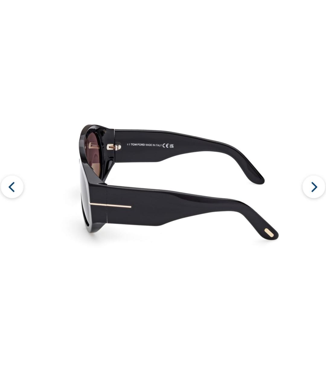 TOM FORD Черные пластиковые солнцезащитные очки, фото 3