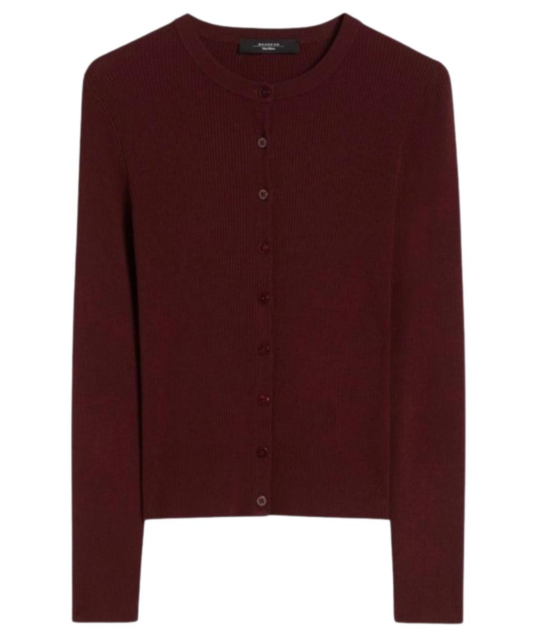 WEEKEND MAX MARA Бордовый вискозный кардиган, фото 1