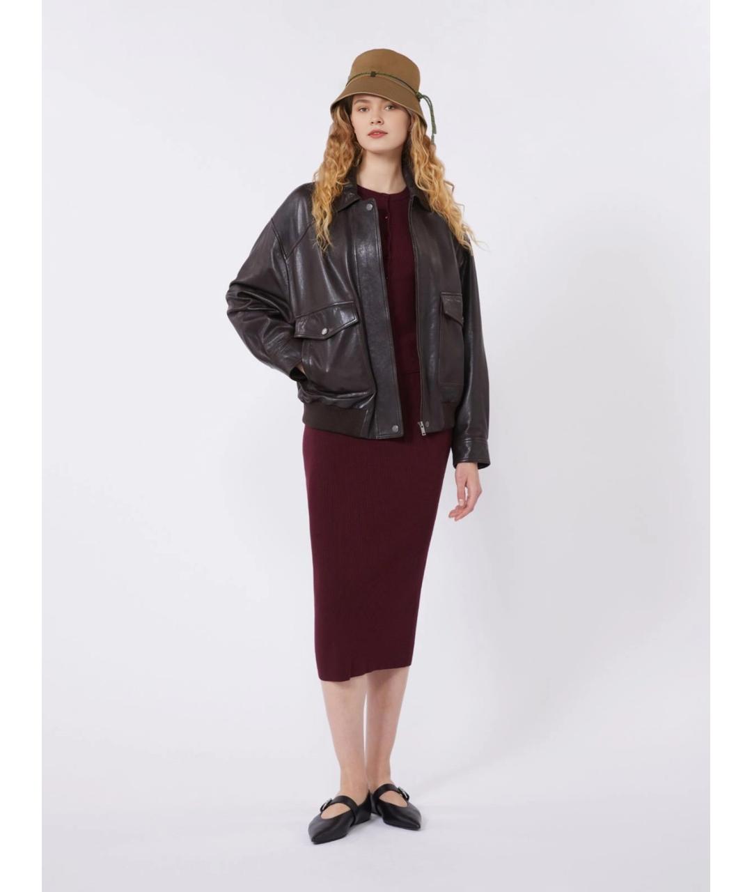 WEEKEND MAX MARA Бордовый вискозный кардиган, фото 2