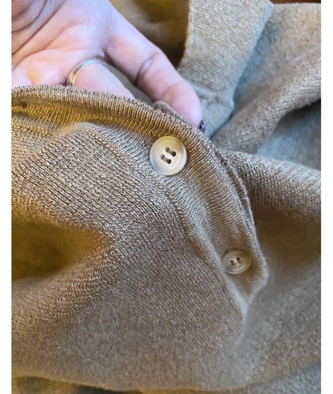 JACQUEMUS Коричневое льняное повседневное платье, фото 6