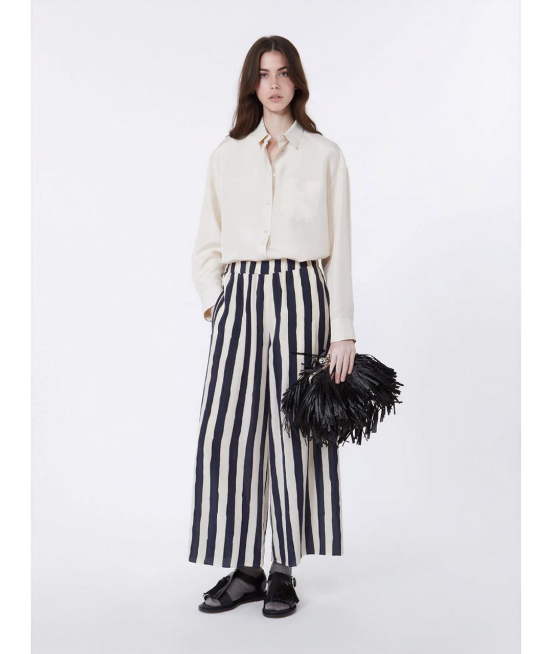 WEEKEND MAX MARA Мульти шелковые брюки широкие, фото 2