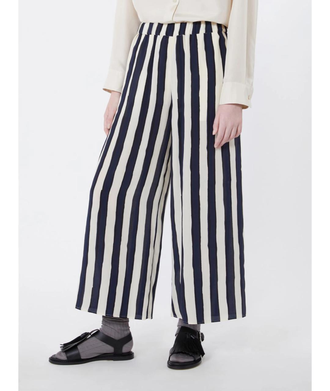 WEEKEND MAX MARA Мульти шелковые брюки широкие, фото 3
