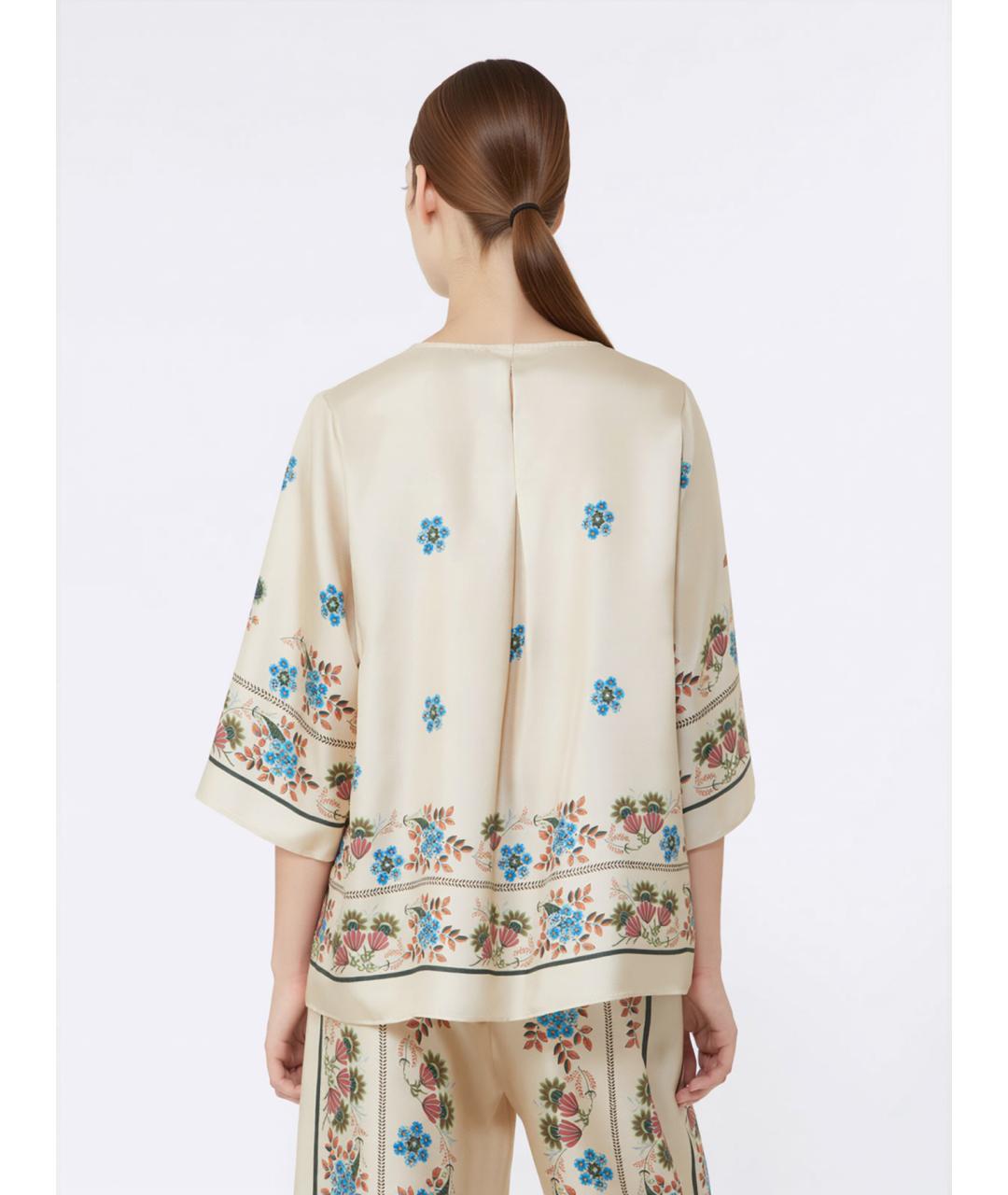 WEEKEND MAX MARA Мульти шелковая блузы, фото 4