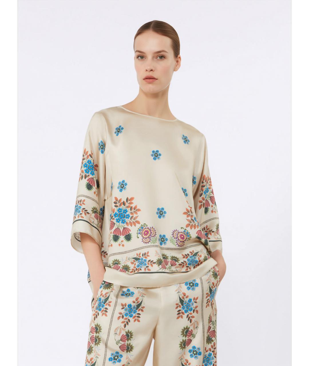 WEEKEND MAX MARA Мульти шелковая блузы, фото 5
