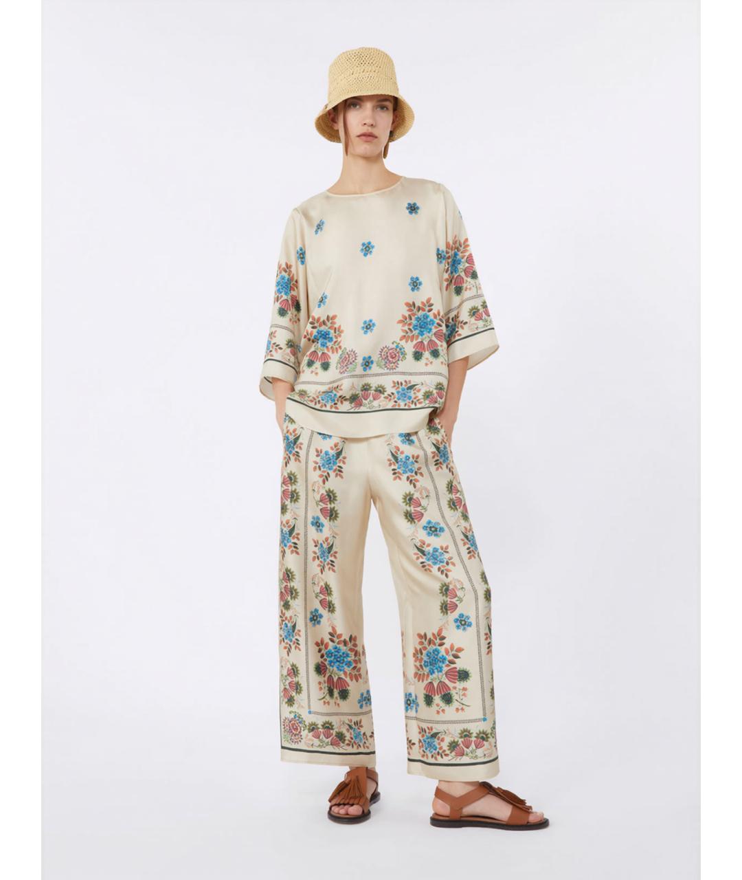 WEEKEND MAX MARA Мульти шелковая блузы, фото 2