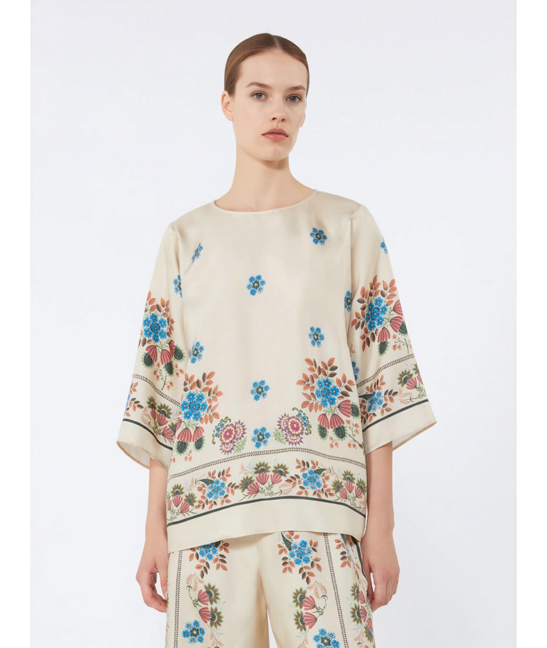 WEEKEND MAX MARA Мульти шелковая блузы, фото 3