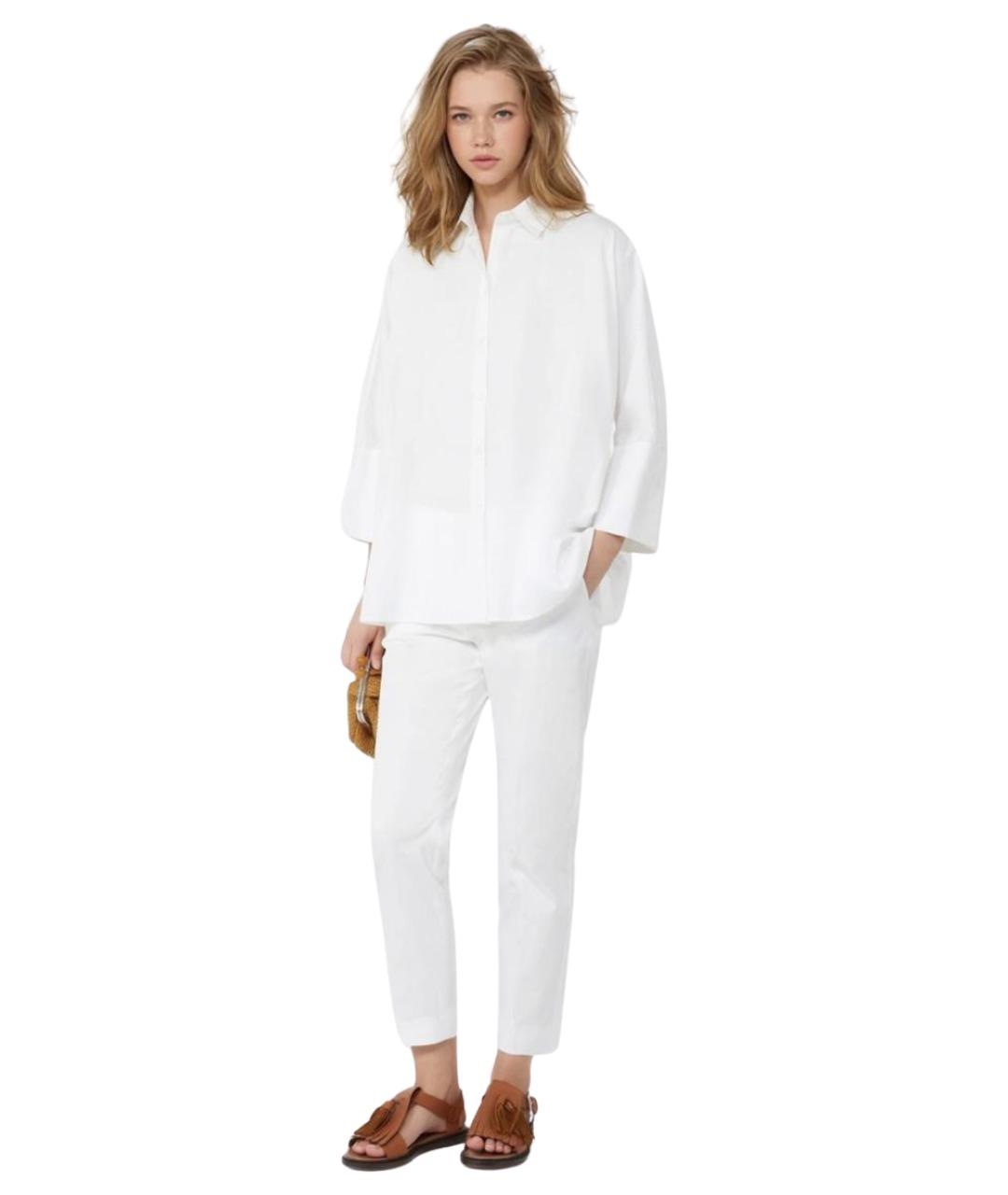 WEEKEND MAX MARA Белая хлопковая рубашка, фото 2