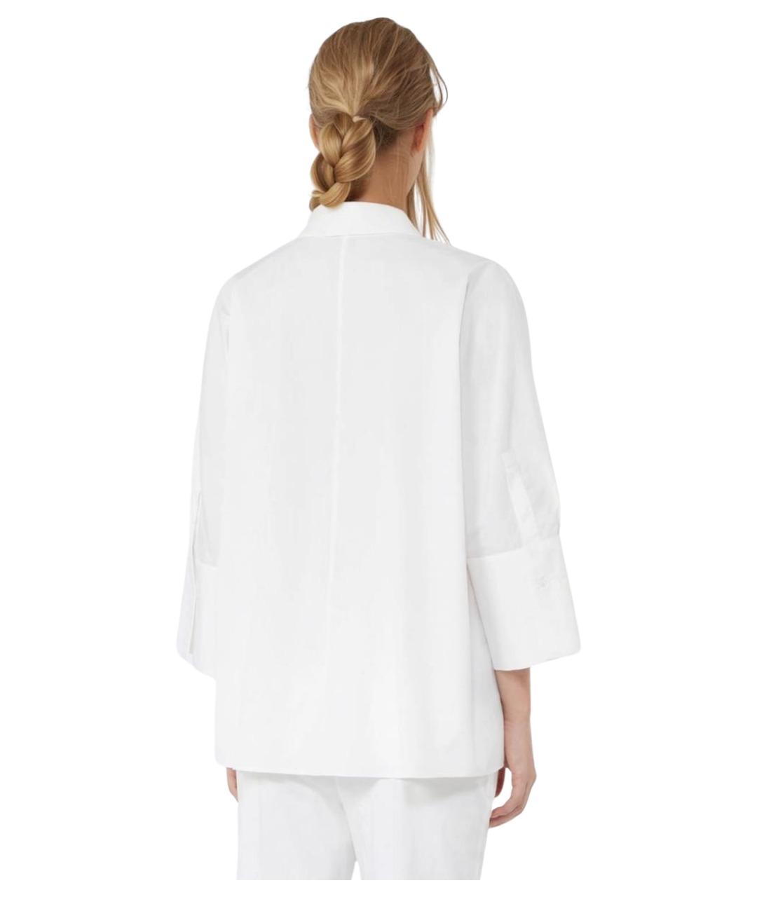 WEEKEND MAX MARA Белая хлопковая рубашка, фото 4