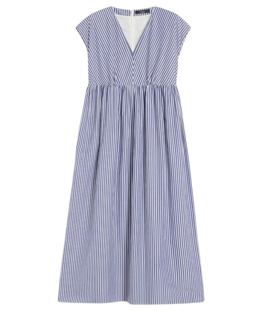 WEEKEND MAX MARA Синее хлопковое повседневное платье, фото 1