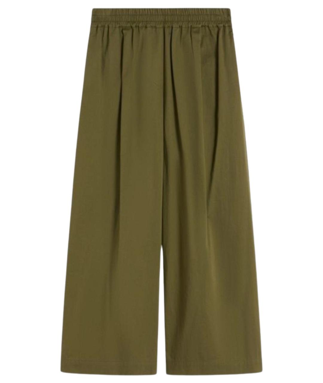 WEEKEND MAX MARA Хаки хлопковые брюки широкие, фото 1