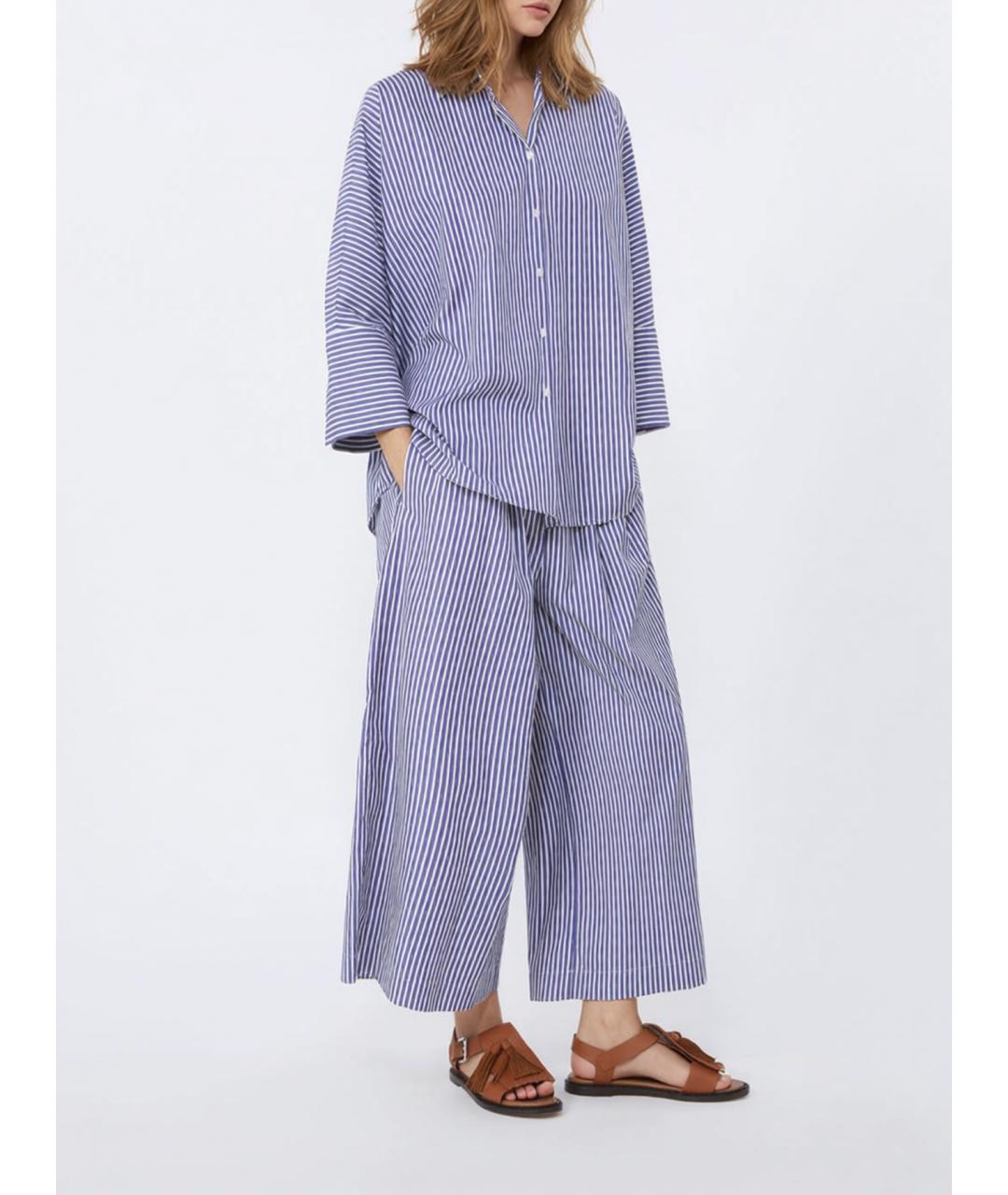 WEEKEND MAX MARA Синяя хлопковая рубашка, фото 2