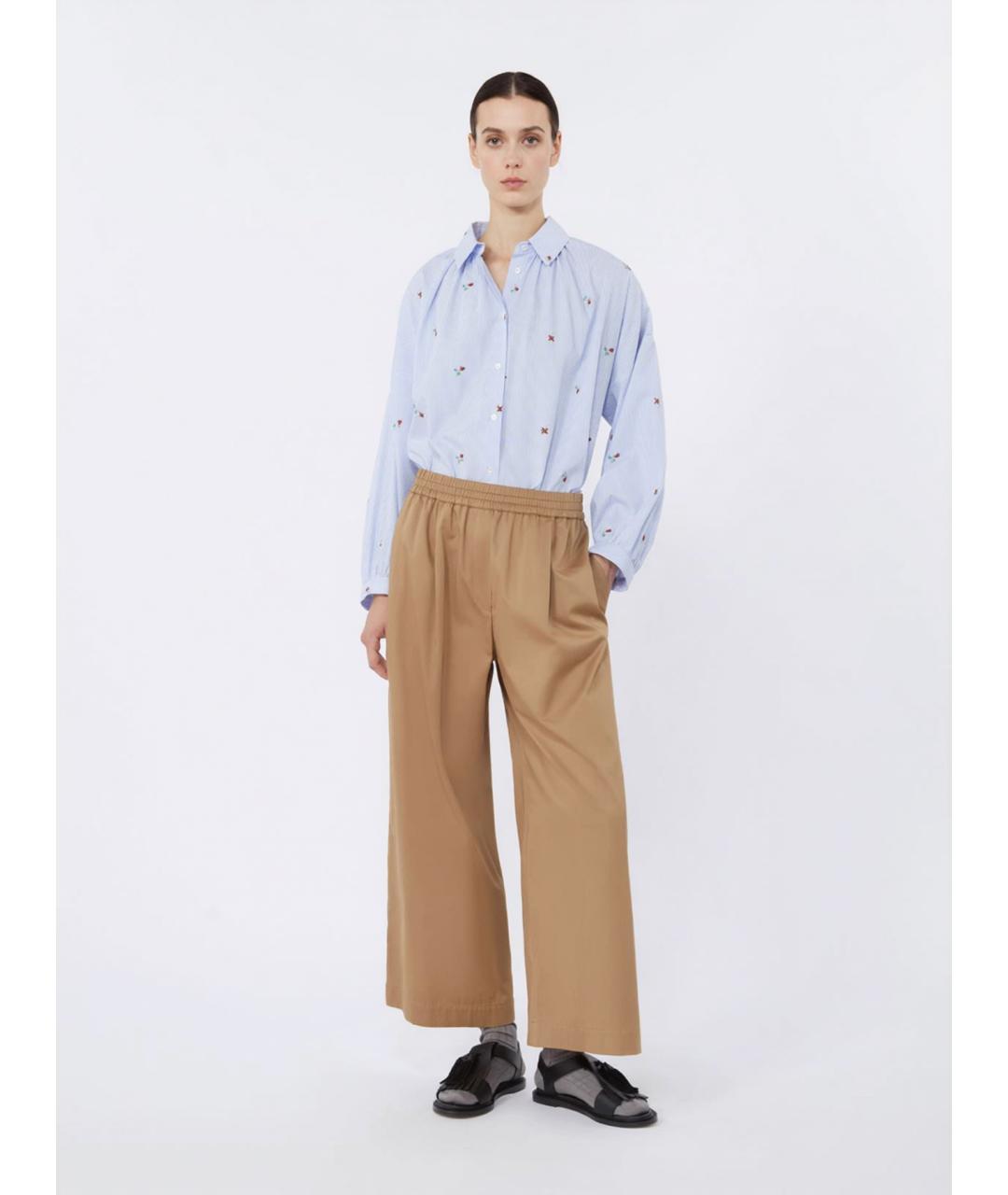 WEEKEND MAX MARA Голубая хлопковая рубашка, фото 2