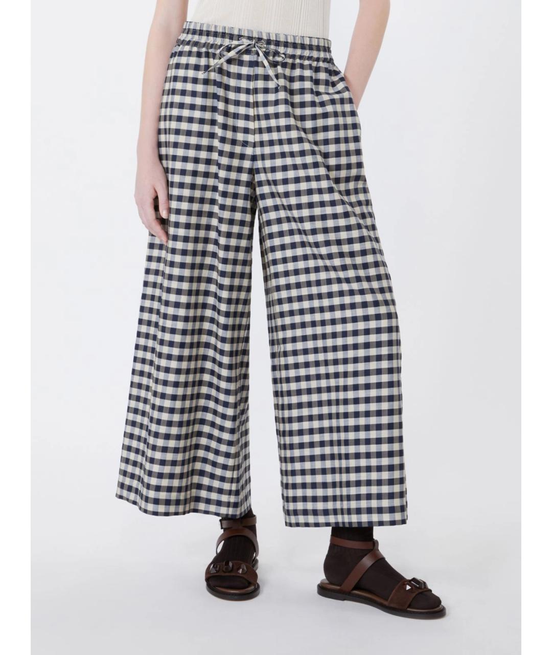 WEEKEND MAX MARA Мульти хлопковые брюки широкие, фото 3
