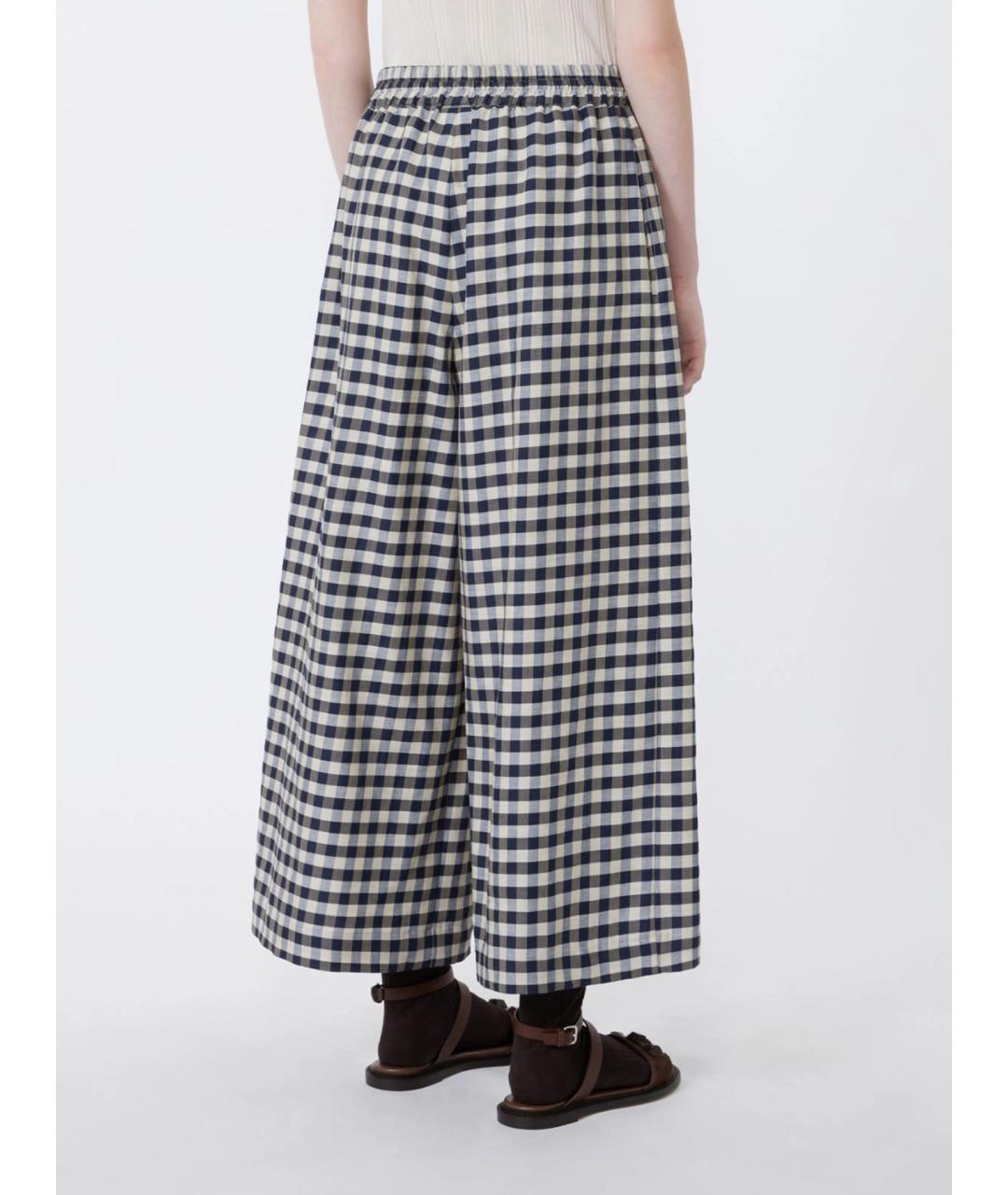 WEEKEND MAX MARA Мульти хлопковые брюки широкие, фото 4