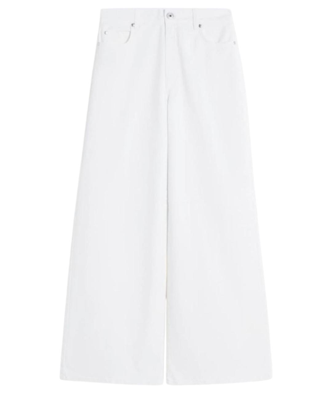 WEEKEND MAX MARA Белые хлопковые брюки широкие, фото 1