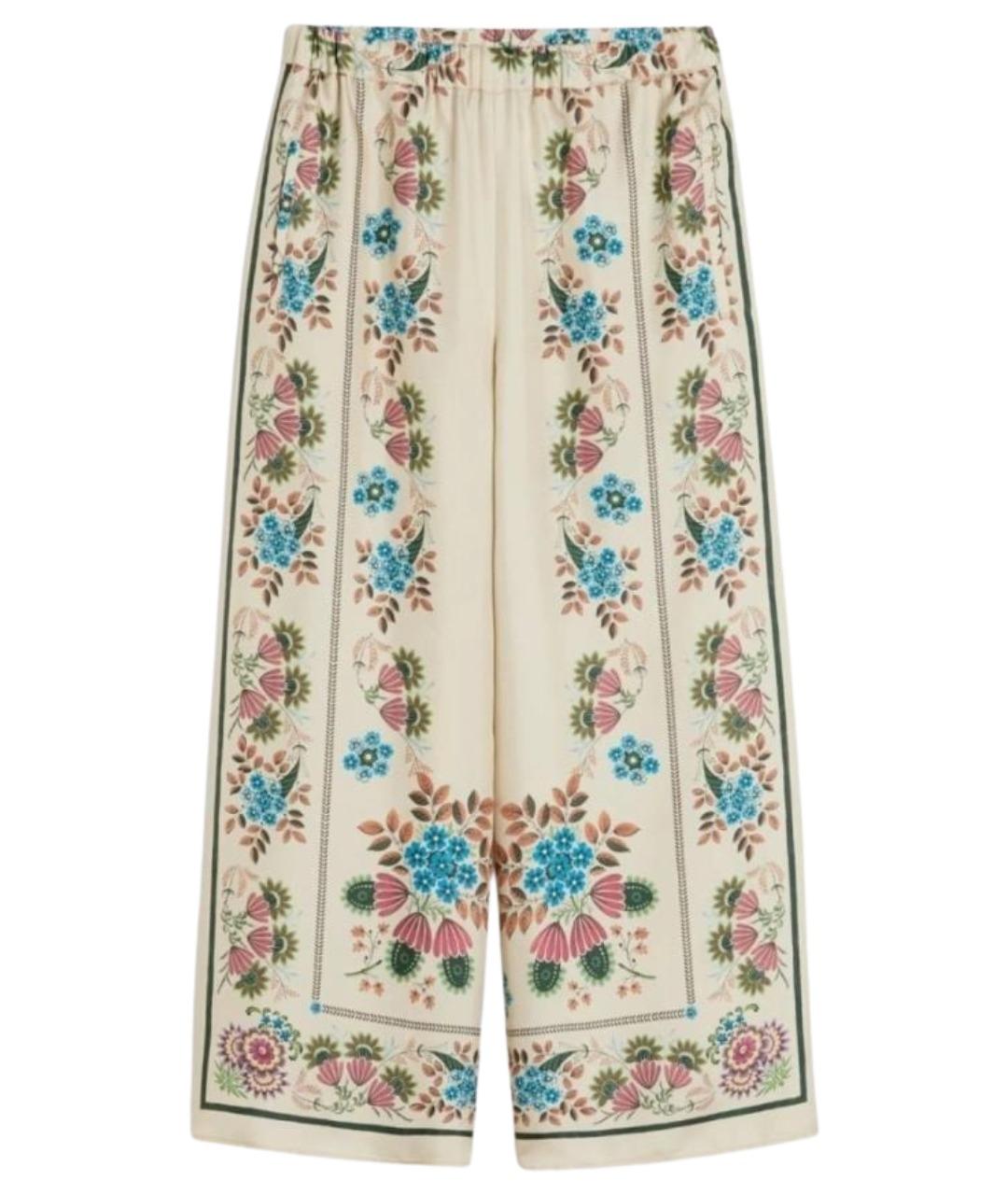 WEEKEND MAX MARA Мульти шелковые прямые брюки, фото 1