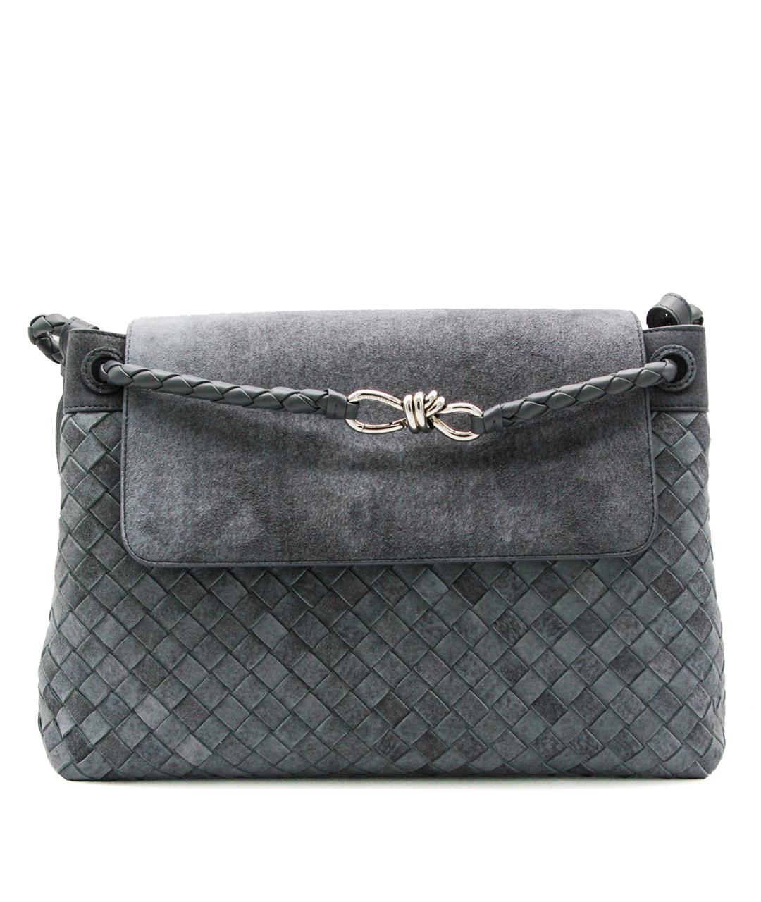 BOTTEGA VENETA Голубая замшевая сумка на плечо, фото 1