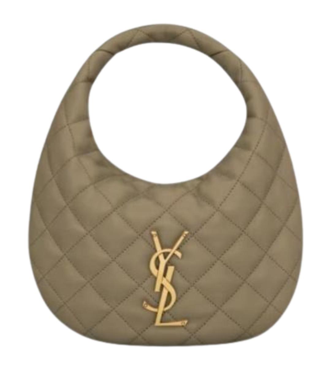 SAINT LAURENT Зеленая кожаная сумка через плечо, фото 1