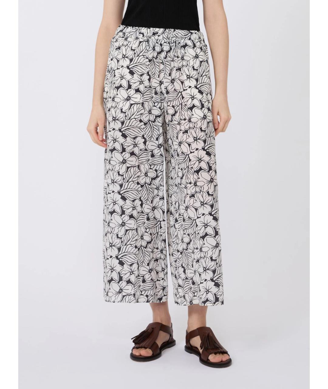 WEEKEND MAX MARA Мульти шелковые брюки широкие, фото 3