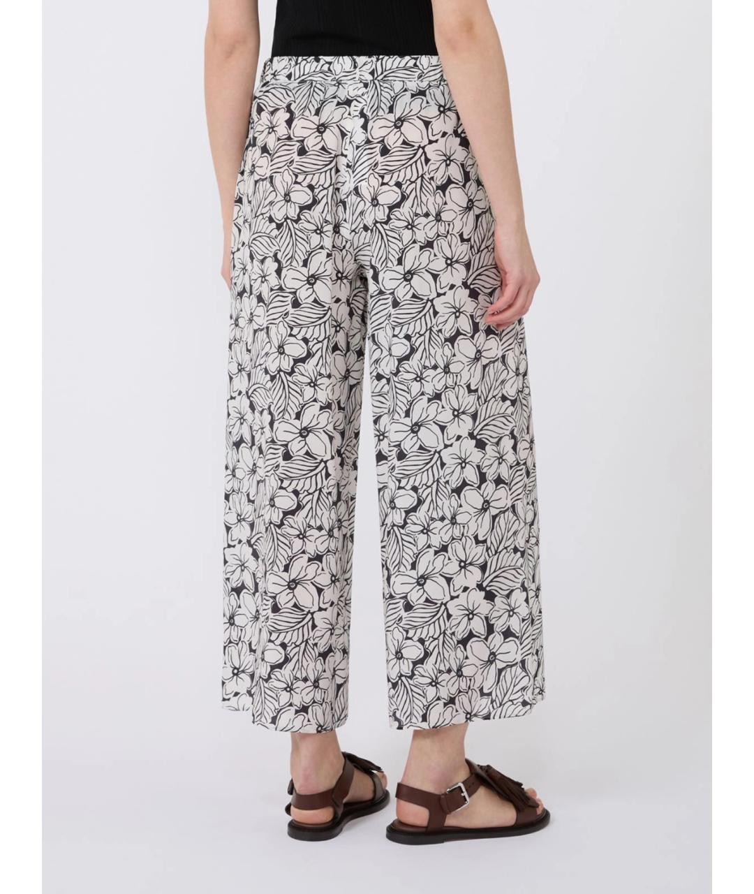 WEEKEND MAX MARA Мульти шелковые брюки широкие, фото 4