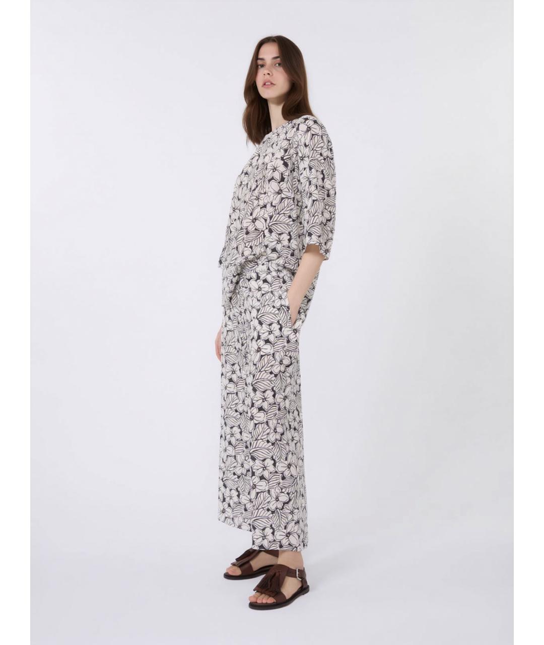 WEEKEND MAX MARA Мульти шелковые брюки широкие, фото 2