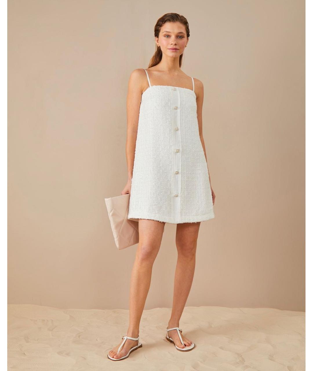 12 STOREEZ Белое полиэстеровое коктейльное платье, фото 2