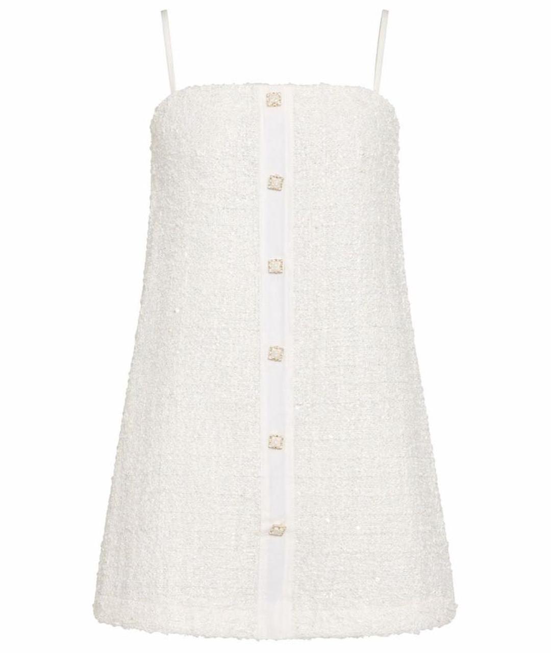 12 STOREEZ Белое полиэстеровое коктейльное платье, фото 1