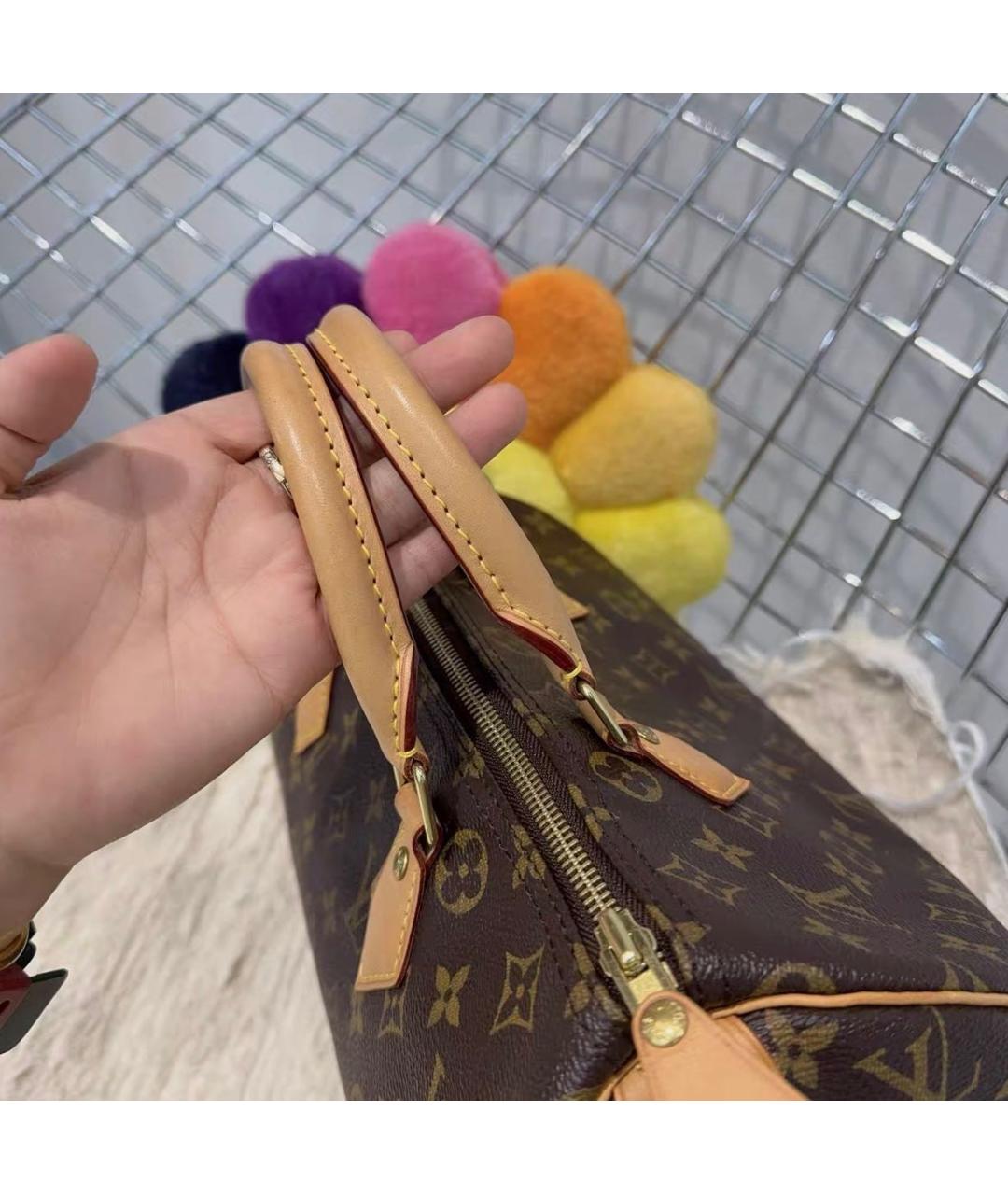 LOUIS VUITTON Коричневая сумка с короткими ручками, фото 2