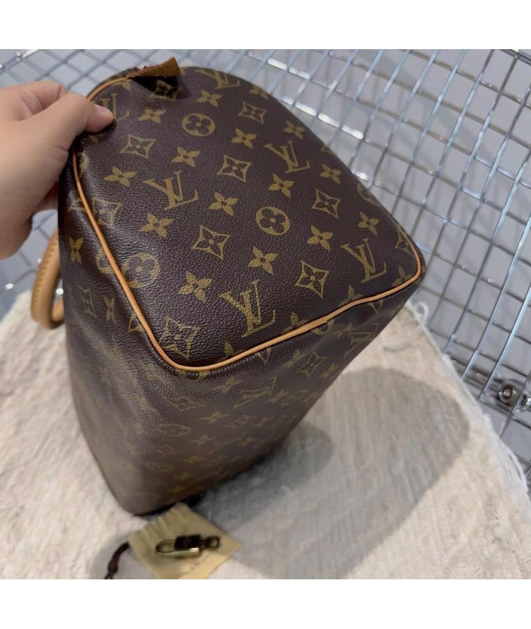 LOUIS VUITTON Коричневая сумка с короткими ручками, фото 7