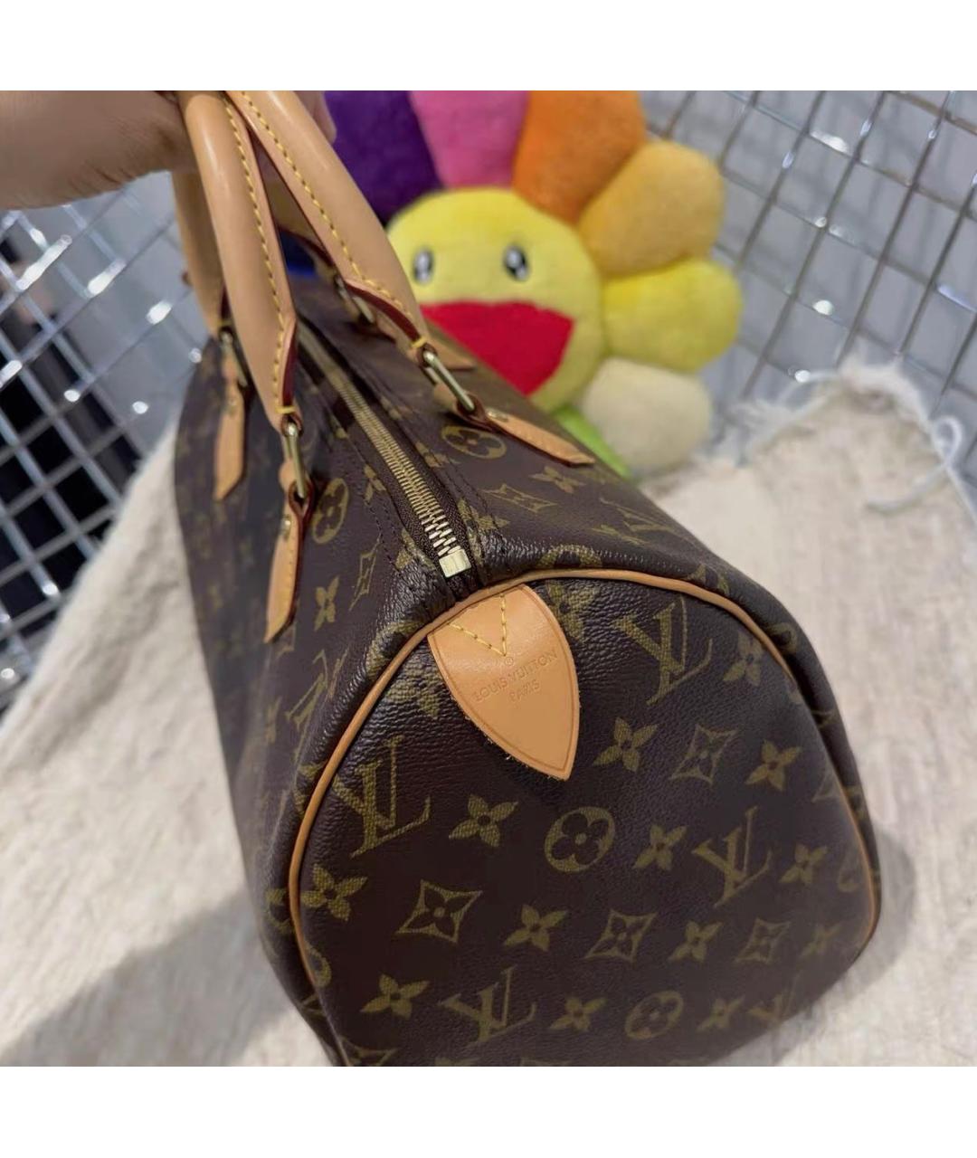 LOUIS VUITTON Коричневая сумка с короткими ручками, фото 6