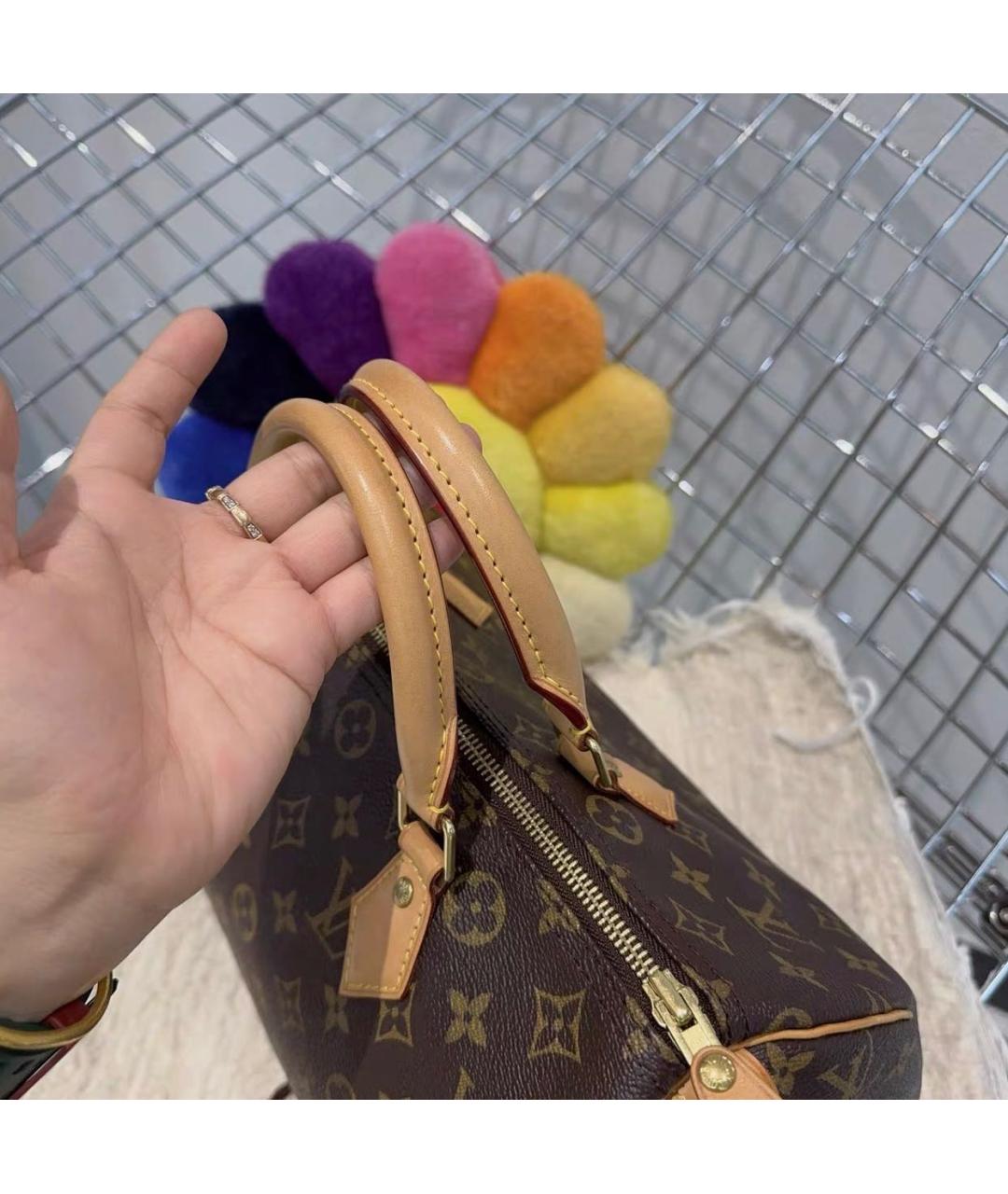 LOUIS VUITTON Коричневая сумка с короткими ручками, фото 5