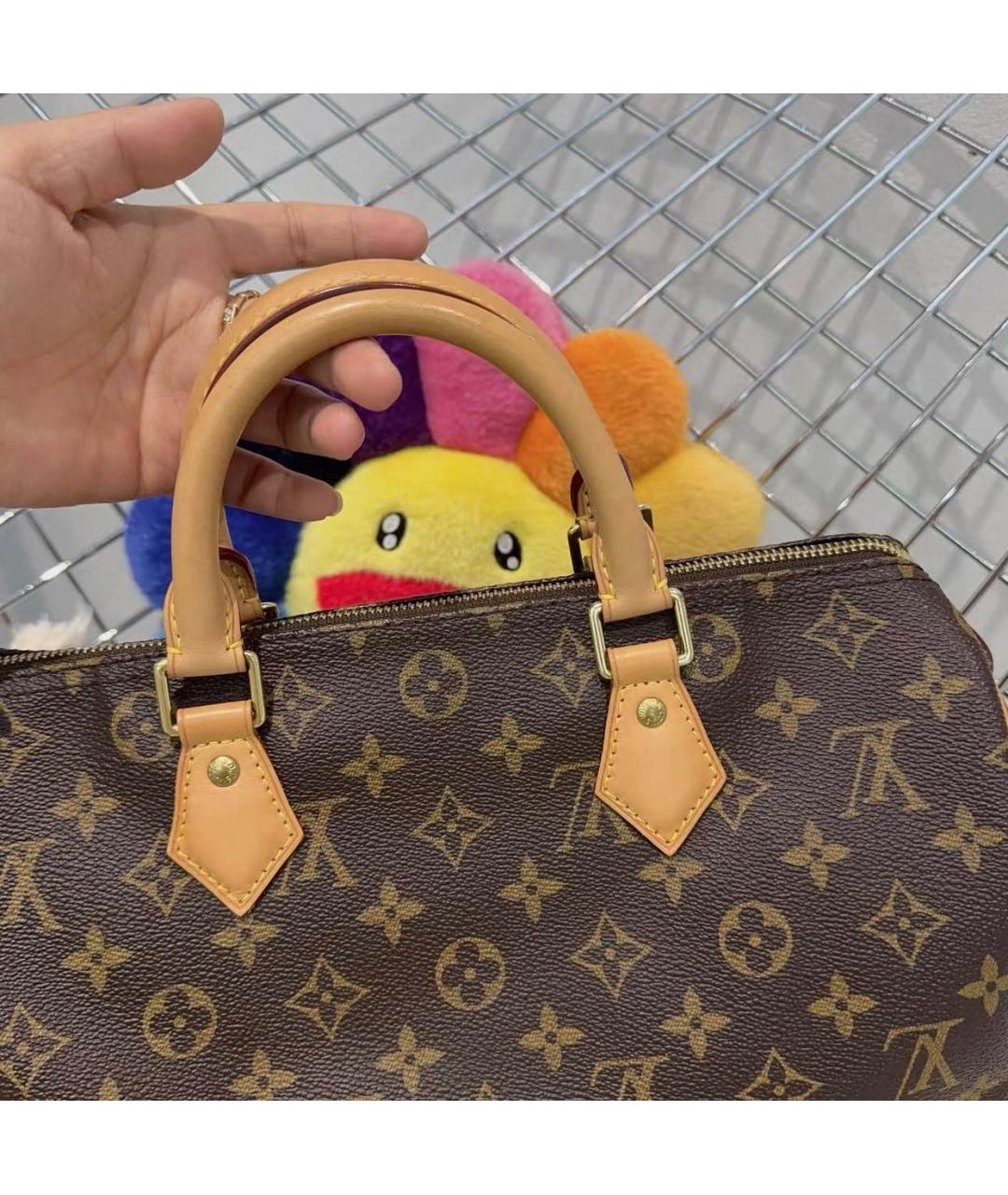 LOUIS VUITTON Коричневая сумка с короткими ручками, фото 3