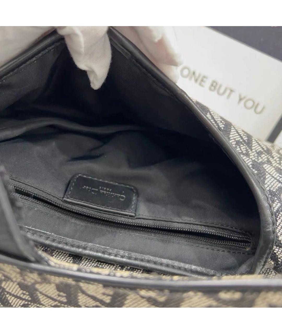 CHRISTIAN DIOR Черная кожаная сумка с короткими ручками, фото 8