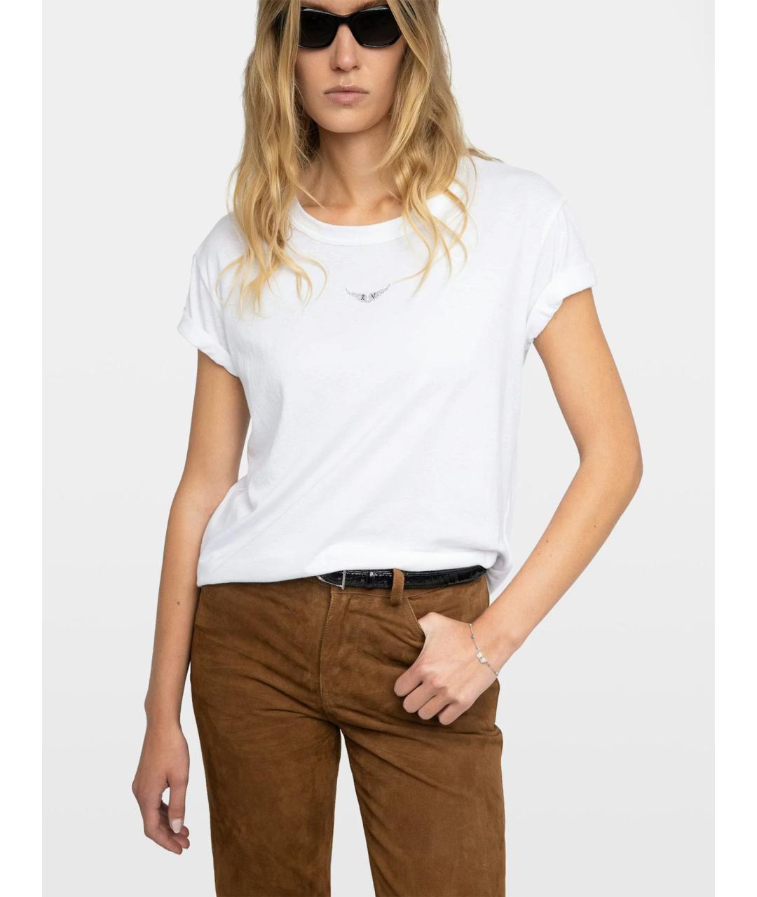 ZADIG & VOLTAIRE Белая полиэстеровая футболка, фото 5