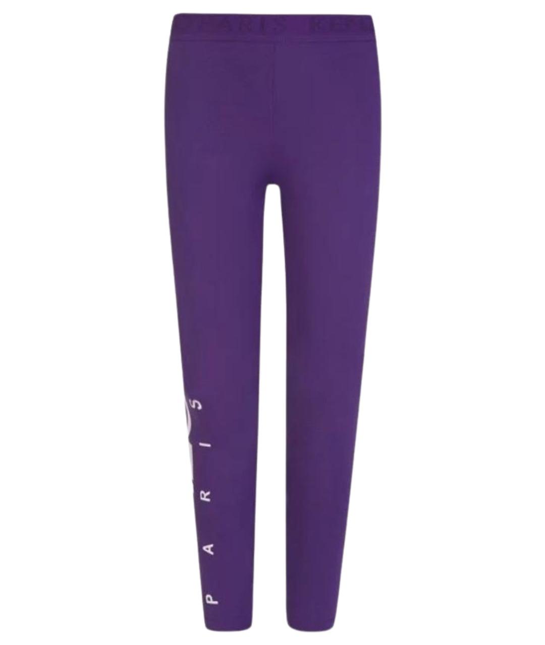 KENZO Фиолетовые полиэстеровые леггинсы и велосипедки, фото 1