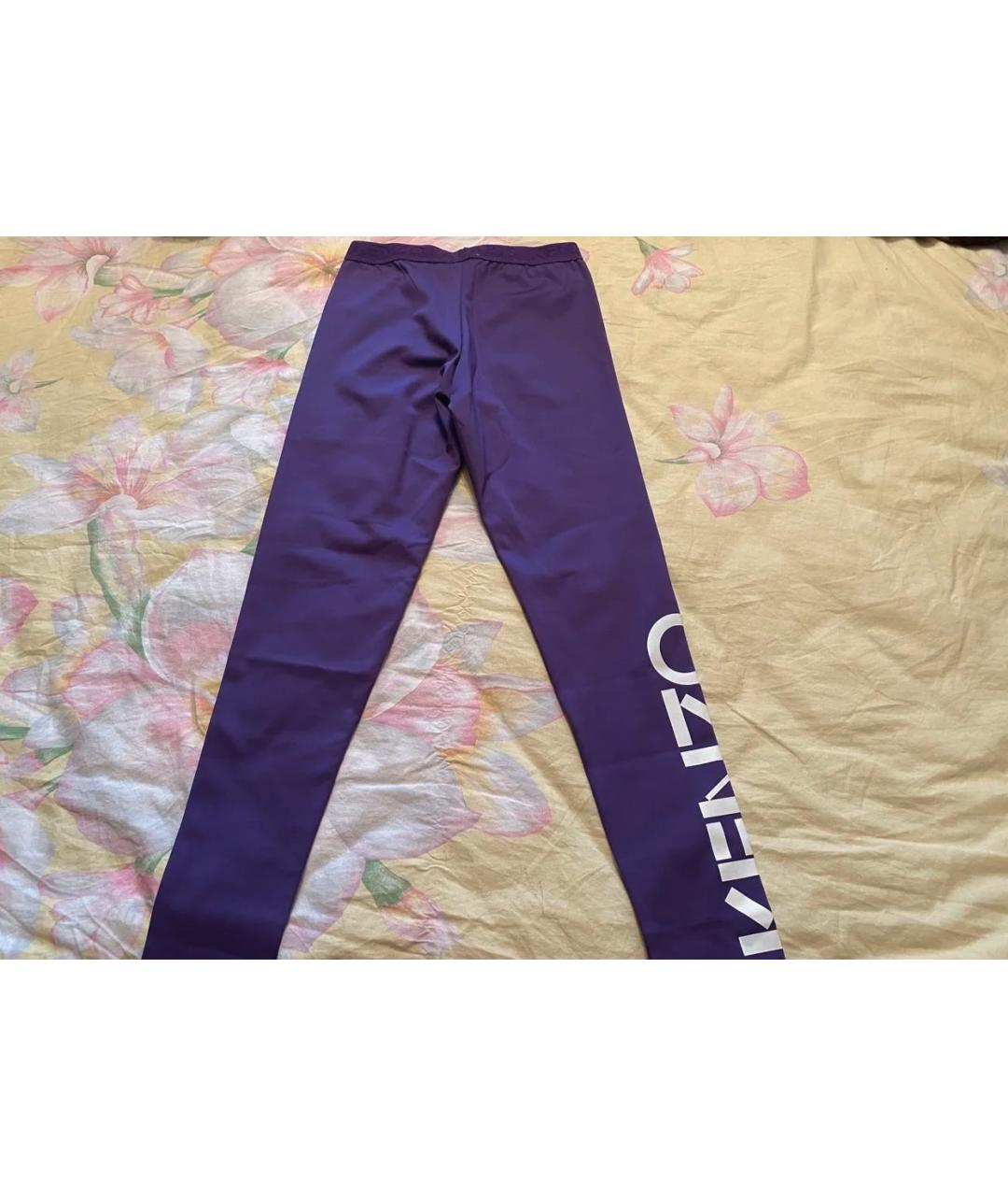KENZO Фиолетовые полиэстеровые леггинсы и велосипедки, фото 3