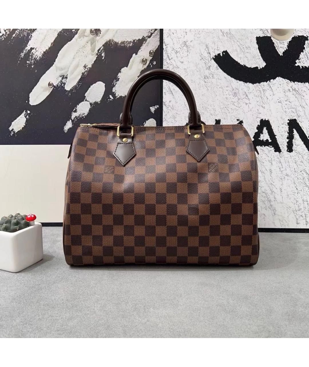 LOUIS VUITTON Коричневая сумка с короткими ручками, фото 9