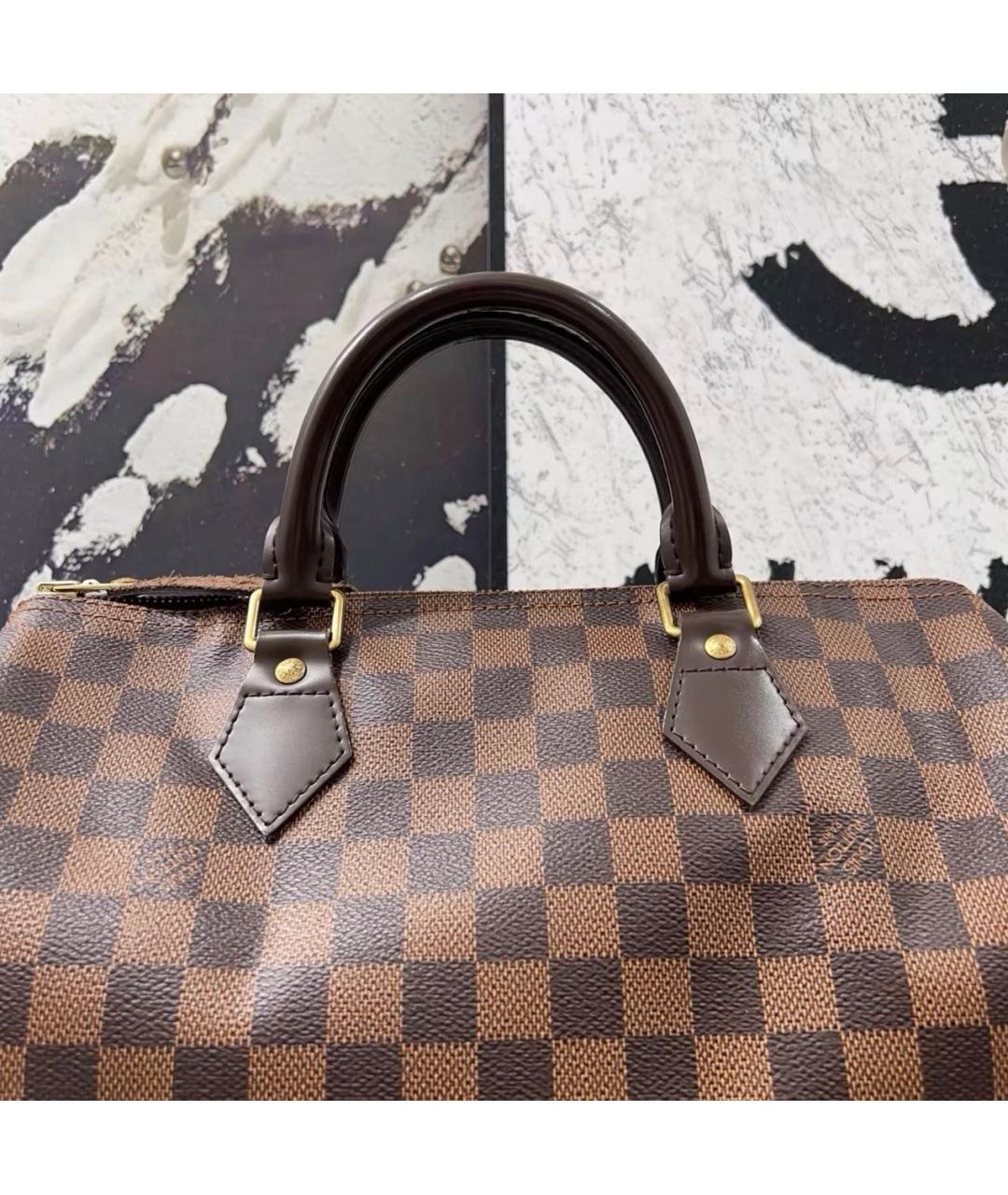 LOUIS VUITTON Коричневая сумка с короткими ручками, фото 2