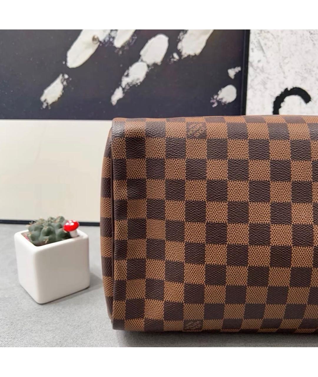 LOUIS VUITTON Коричневая сумка с короткими ручками, фото 8