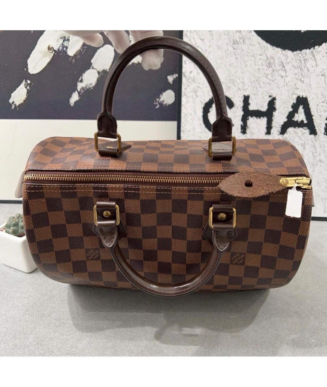 LOUIS VUITTON Коричневая сумка с короткими ручками, фото 3