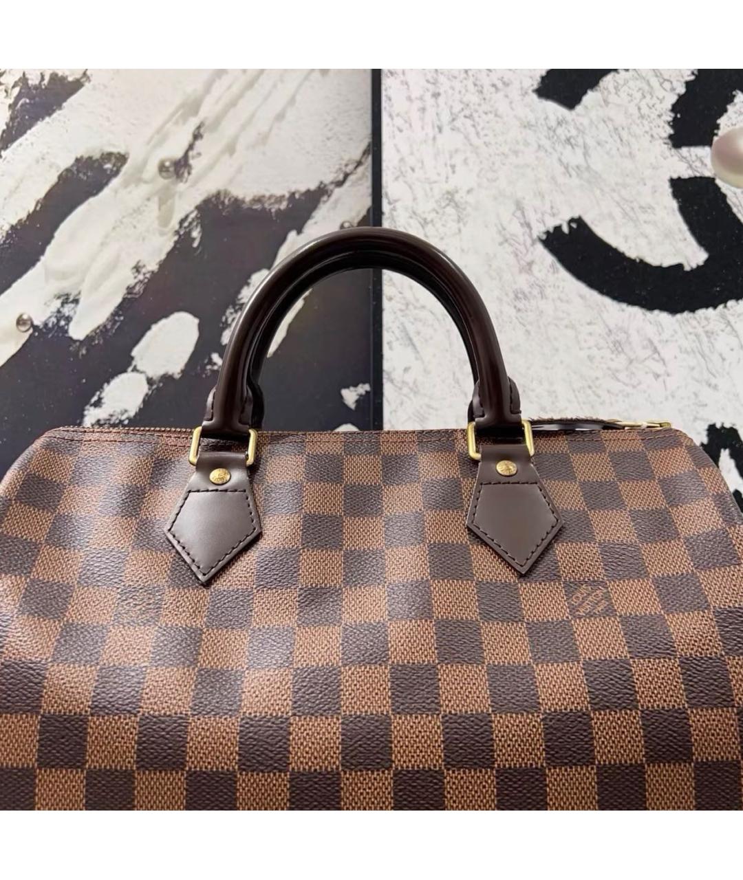 LOUIS VUITTON Коричневая сумка с короткими ручками, фото 4