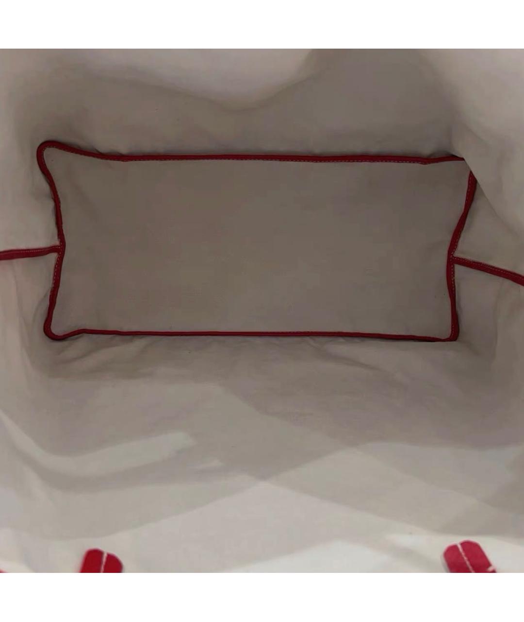 GOYARD Красная кожаная сумка тоут, фото 8