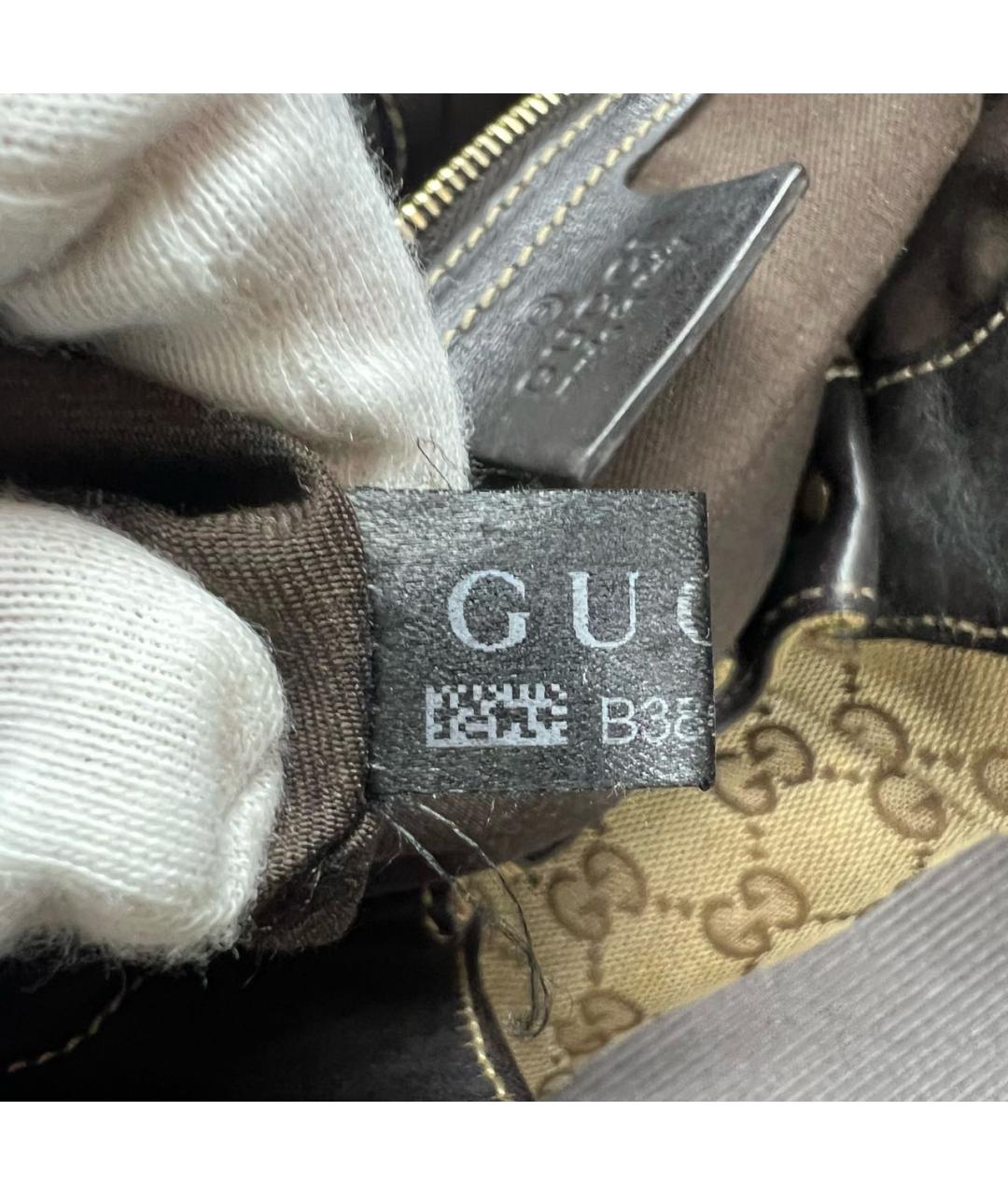 GUCCI Бежевая тканевая сумка с короткими ручками, фото 5