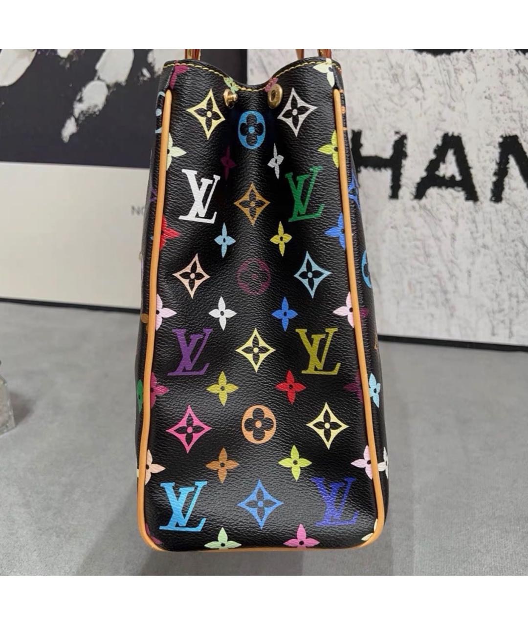 LOUIS VUITTON Черная кожаная сумка тоут, фото 4