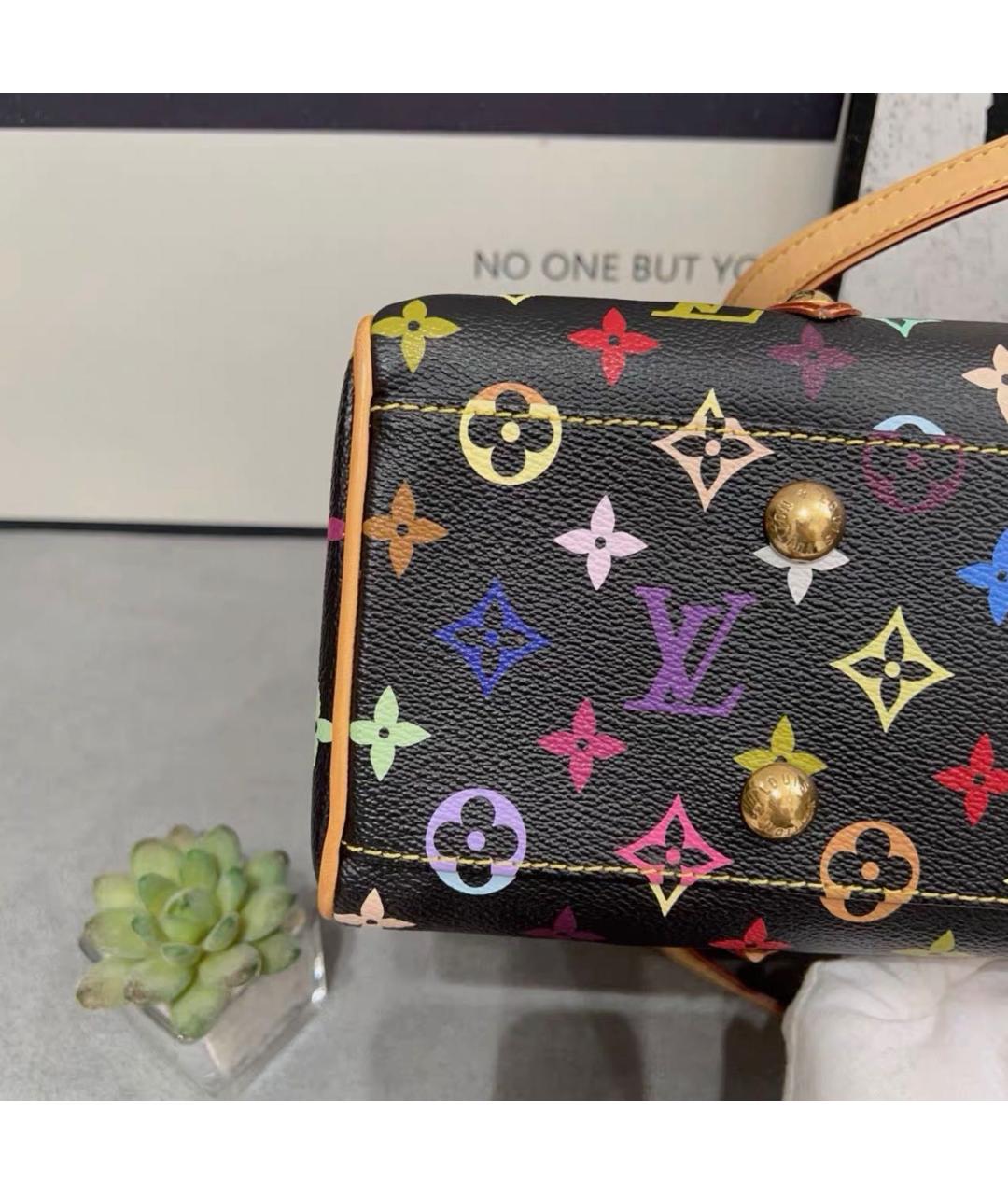 LOUIS VUITTON Черная кожаная сумка тоут, фото 6