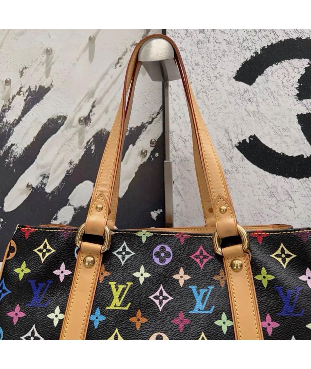 LOUIS VUITTON Черная кожаная сумка тоут, фото 2