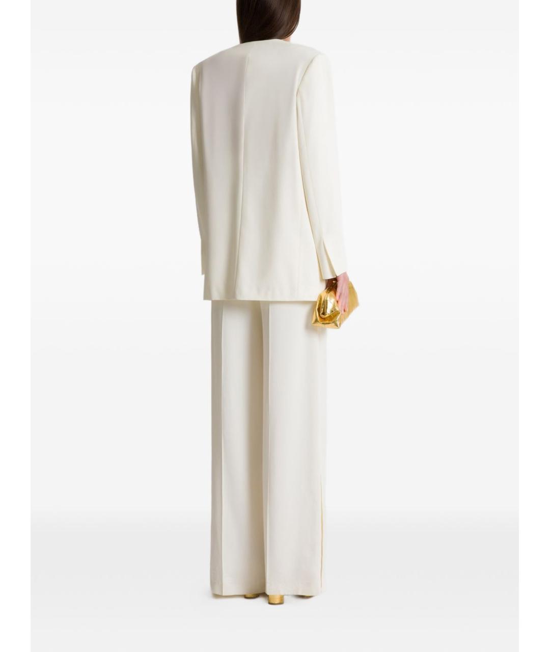 ALBERTA FERRETTI Белые вискозные брюки широкие, фото 4