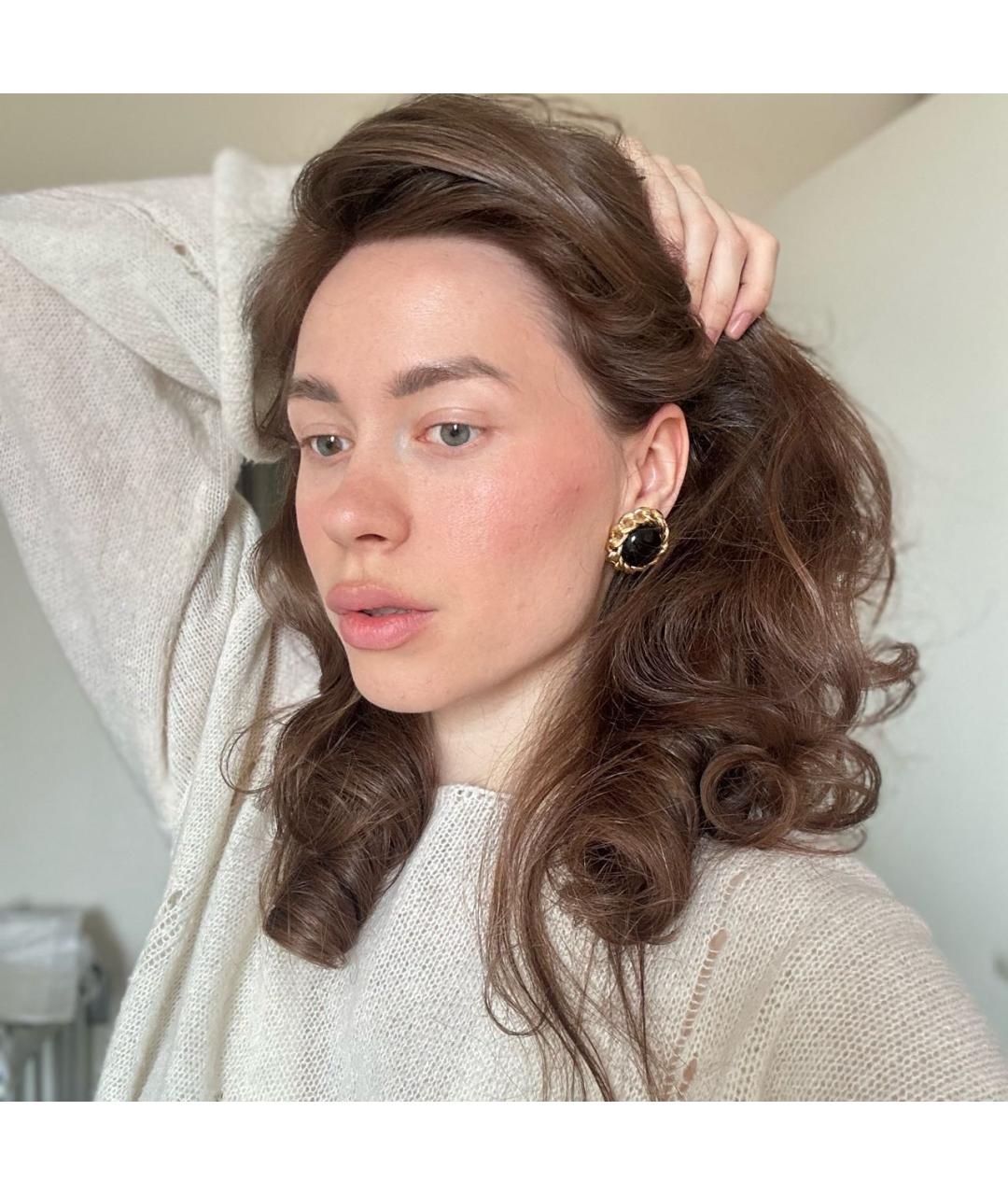 CHRISTIAN DIOR Черные металлические клипсы, фото 5