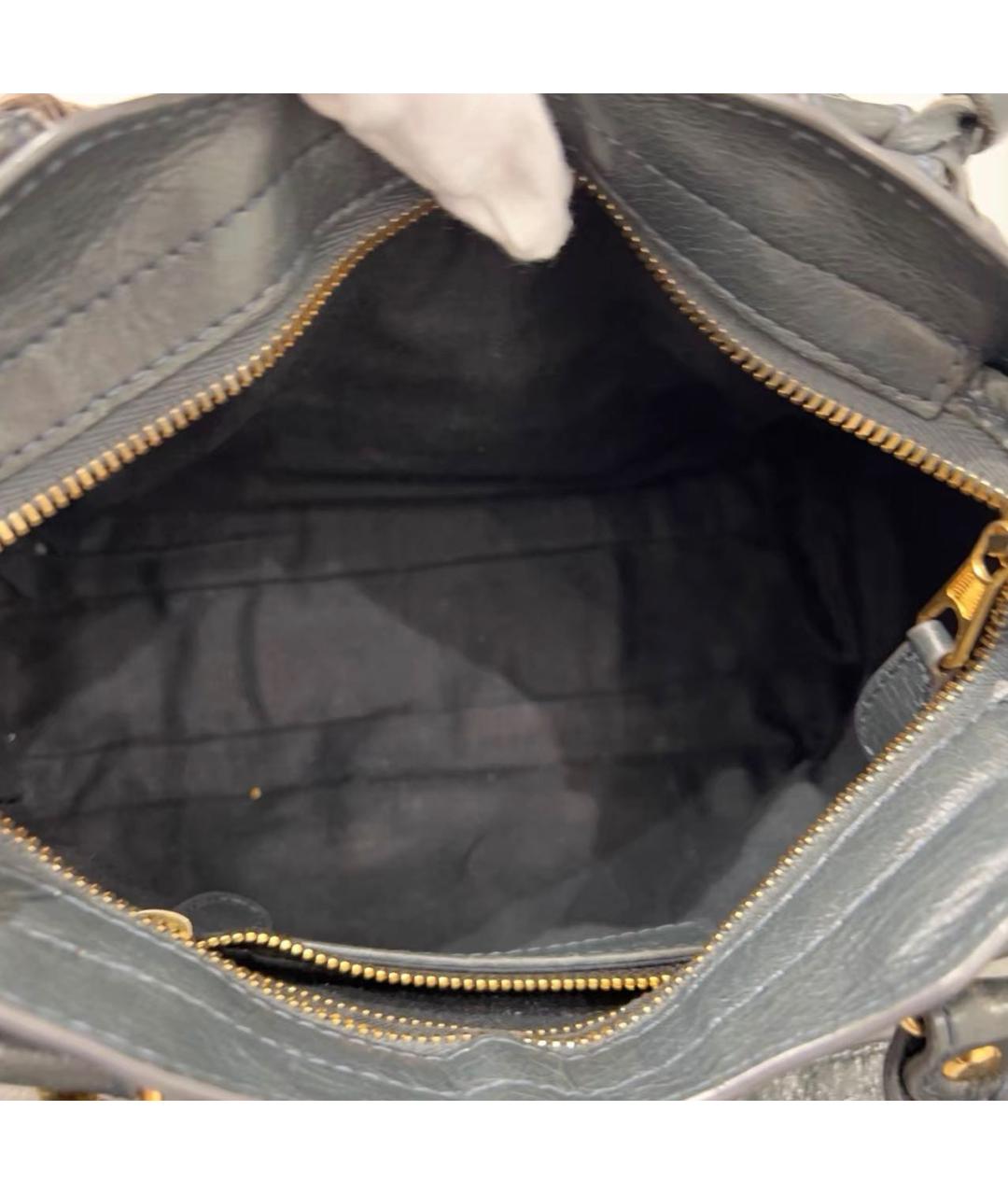 BALENCIAGA Черная кожаная сумка тоут, фото 7