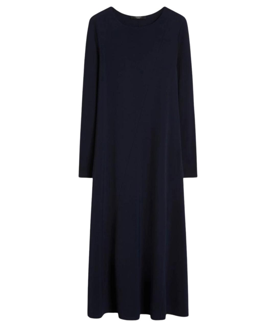 WEEKEND MAX MARA Синее вискозное повседневное платье, фото 1